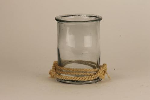 Glazen vaas, pot, Huis en Inrichting, Woonaccessoires | Vazen, Gebruikt, Overige kleuren, Minder dan 50 cm, Glas, Ophalen of Verzenden