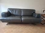 Leren bank, Huis en Inrichting, Ophalen, Gebruikt, Tweepersoons, Rechte bank
