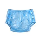 Plastic broek met drukknoop sluiting, Verzenden, Blauw, Slip