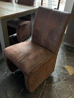 Eetkamerstoelen op wielen bruin, Ophalen, Zo goed als nieuw, Minder dan 75 cm, Minder dan 50 cm