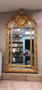 Prachtige Goudkleurige Barok spiegel XXL, Ophalen of Verzenden