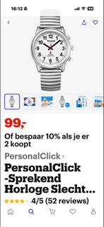 Sprekend horloge voor slechtzienden - zilverkleurig, Overige merken, Staal, Polshorloge, Ophalen of Verzenden