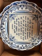 Delfts blauwe tegel met spreuk, Ophalen