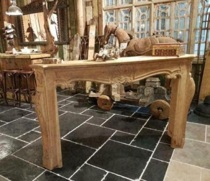 MASSIEF EIKEN SCHOUWEN MET HOUTSNIJWERK, Antiek en Kunst, Kunst | Beelden en Houtsnijwerken, Ophalen of Verzenden