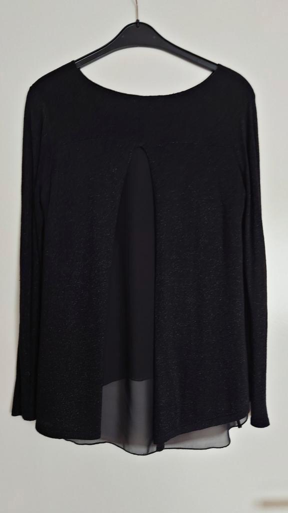Zwarte Dames blouse ( beetje glitter effect) mt Xl 44, Kleding | Dames, Blouses en Tunieken, Gedragen, Maat 42/44 (L), Zwart, Ophalen of Verzenden