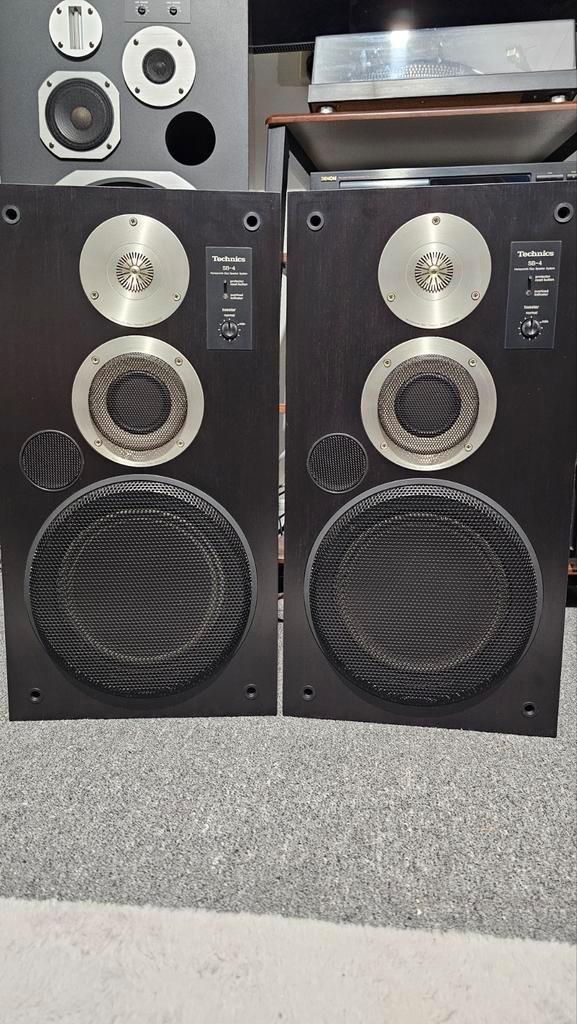Technics SB-4 Luidsprekers - Vintage Klassieker, Audio, Tv en Foto, Luidsprekers, Gebruikt, Front, Rear of Stereo speakers, Minder dan 60 watt