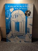 Wurlitzer bord., Ophalen of Verzenden, Gebruikt, Reclamebord