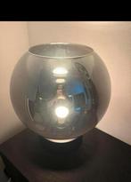 2x glazen bollamp, Huis en Inrichting, Lampen | Tafellampen, Ophalen of Verzenden, Zo goed als nieuw, Minder dan 50 cm