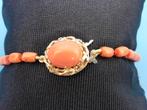 Bloedkoralen armband met gouden slot                    D112, Ophalen of Verzenden, Overige materialen, Armband