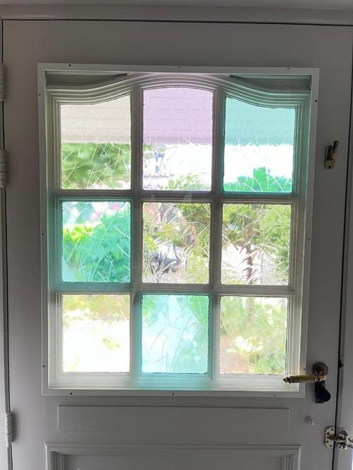 Voorzetraam 72,5x88,7cm RAL9010 6mm, Doe-het-zelf en Verbouw, Glas en Ramen, Nieuw, Glasplaat, 80 tot 120 cm, Minder dan 80 cm