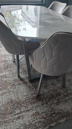 Eet tafel met stoelen, Huis en Inrichting, Complete eetkamers, Ophalen of Verzenden, Zo goed als nieuw, 4 tot 6 stoelen