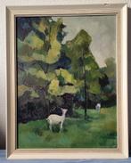 Schilderij met 2 geiten, Haagse school?., Ophalen