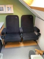 Bioscoopstoelen duozit, zwart., Huis en Inrichting, Stoelen, Ophalen, Gebruikt, Zwart, Stof