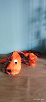 Vintage Oranje Hond Knuffel etui tas, Ophalen of Verzenden, Gebruikt, Hond