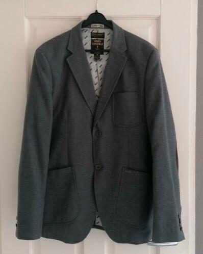 Scotch & Soda grijs wollen colbert iets casual mt 52 37529, Kleding | Heren, Kostuums en Colberts, Zo goed als nieuw, Maat 52/54 (L)