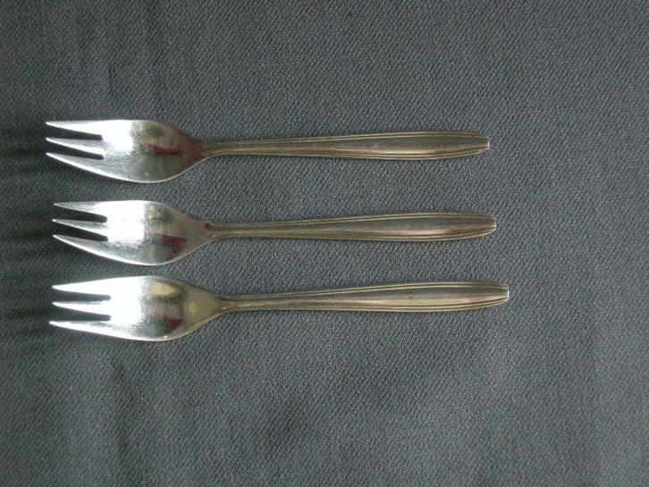Gero Zilmeta model 511 Bolero, 3 gebaksvorkjes, Antiek en Kunst, Antiek | Bestek, Ophalen of Verzenden