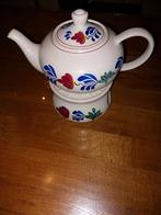 Boerenbont Theepot met Theelicht, puntgaaf!, Antiek en Kunst, Antiek | Keramiek en Aardewerk, Ophalen of Verzenden