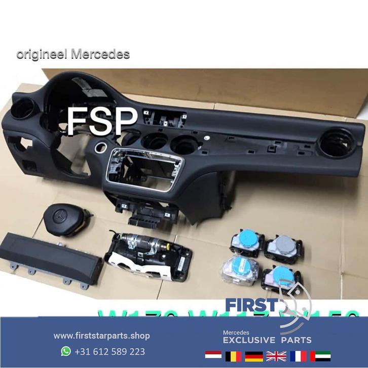 Dashboard Airbag set Mercedes W176 A W117 CLA W156 GLA Klass, Auto-onderdelen, Dashboard en Schakelaars, Mercedes-Benz, Gebruikt