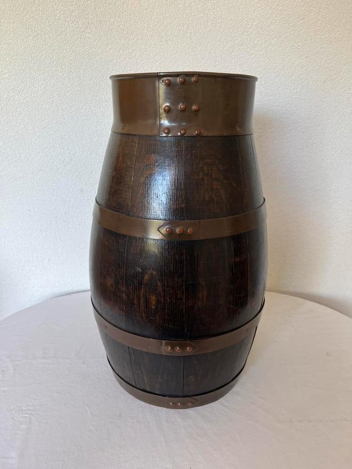 Oude Antieke Houten Vat Ton Paraplubak Wandelstokkenbak Bak, Antiek en Kunst, Antiek | Woonaccessoires, Ophalen of Verzenden