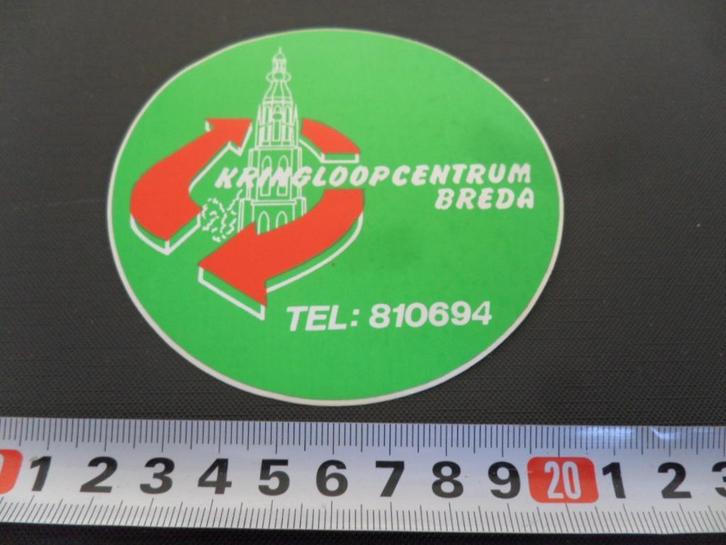 sticker Breda Kringloopcentrum tel. 810694, Verzamelen, Stickers, Zo goed als nieuw, Ophalen