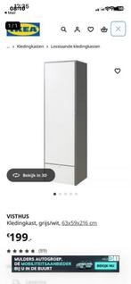 Kledingkast ikea visthus.  Grijs/wit, Huis en Inrichting, Kasten | Kledingkasten, Ophalen, Zo goed als nieuw, 50 tot 75 cm, 150 tot 200 cm