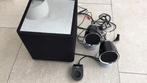 Hercules XPS 101 Subwoofer plus 2 speakers, Computers en Software, Pc speakers, Ophalen of Verzenden, Gebruikt
