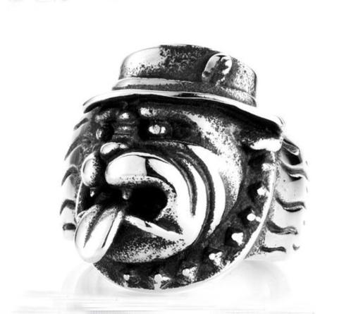 Funny dog ring, Sieraden, Tassen en Uiterlijk, Ringen, Nieuw, Heer, 20 of groter, Zilver, IJzer of Staal, Verzenden
