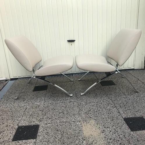 2 IZGS Artifort Dodo F395 leer fauteuil stoel lounge, Huis en Inrichting, Fauteuils, Leer, Ophalen