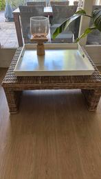 Salontafel rotan met dienblad, Huis en Inrichting, Tafels | Salontafels, Overige materialen, Gebruikt, 50 tot 100 cm, 100 tot 150 cm