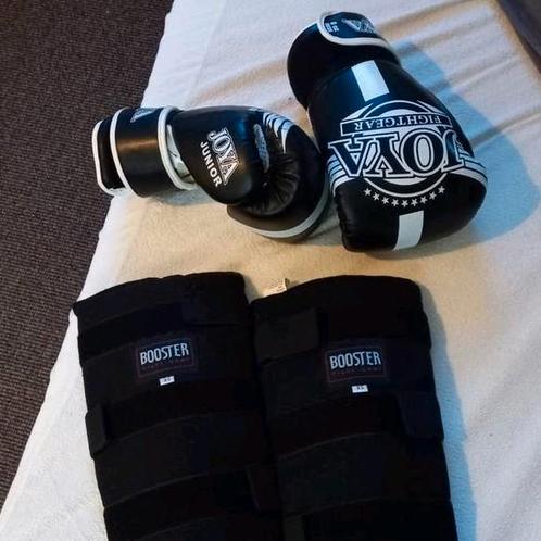 joya box handschoenen junior 6 oz en scheenbeschermers XS, Sport en Fitness, Boksen, Zo goed als nieuw, Bokshandschoenen, Ophalen of Verzenden