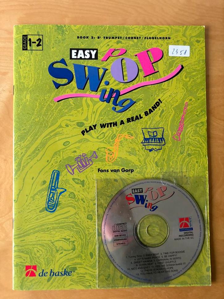Easy pop swing trompet cornet bugel Fons van Gorp - de Haske, Muziek en Instrumenten, Bladmuziek, Gebruikt, Les of Cursus, Populair