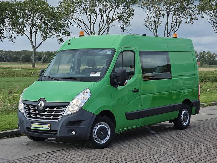 Renault Master T35 2.3 dCi L2H2 Dubbel Cabine Airco Trekhaak, Auto's, Bestelauto's, Bedrijf, Te koop, ABS, Achteruitrijcamera