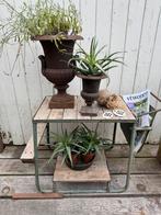 Stoere industriële slee tafel plantentafel, Ophalen