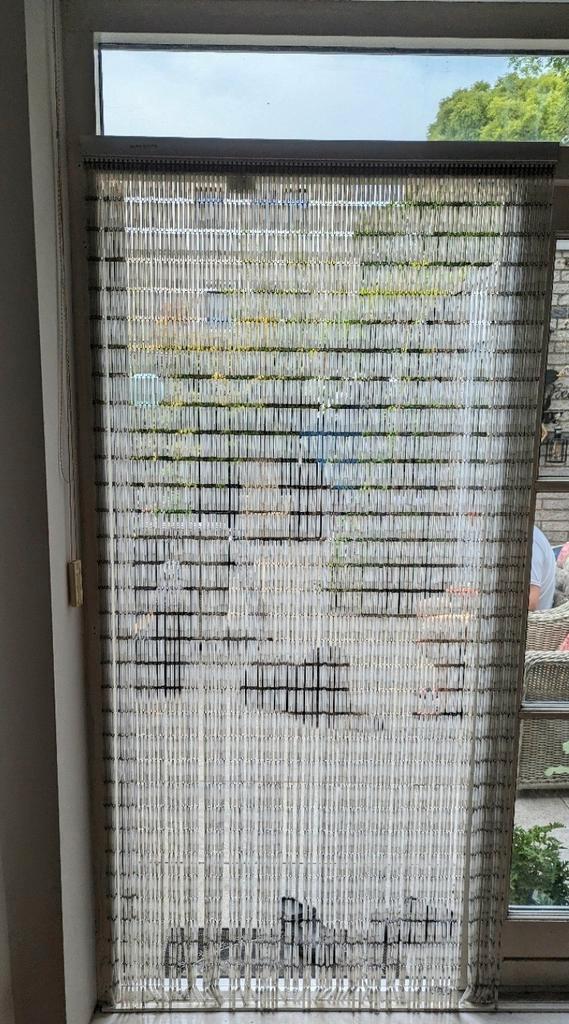 Vliegengordijn met hulzen, hor gordijn met extra hulzen, Huis en Inrichting, Stoffering | Gordijnen en Lamellen, Gebruikt, 200 cm of meer