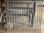 B&G metalen afscheiding hekwerk gegalvaniseerd 2 x 225, Tuin en Terras, Tuinhekken en Hekwerk, Ophalen, Gebruikt, IJzer, Spijlenhekwerk