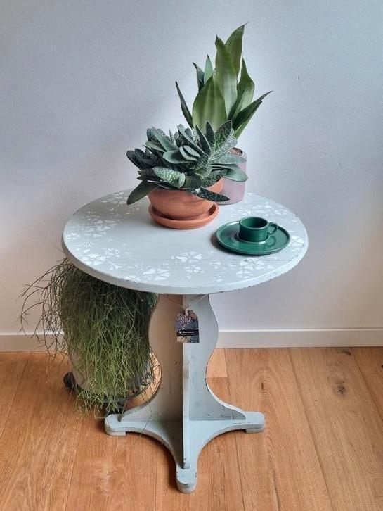 Leuk bijzettafeltje, Huis en Inrichting, Tafels | Bijzettafels, Gebruikt, Rechthoekig, Minder dan 55 cm, Ophalen