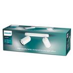 Philips opbouwspot MyLiving Pongee LED Wit 2 x 5.5W, Huis en Inrichting, Lampen | Spots, Metaal of Aluminium, Nieuw, Ophalen of Verzenden