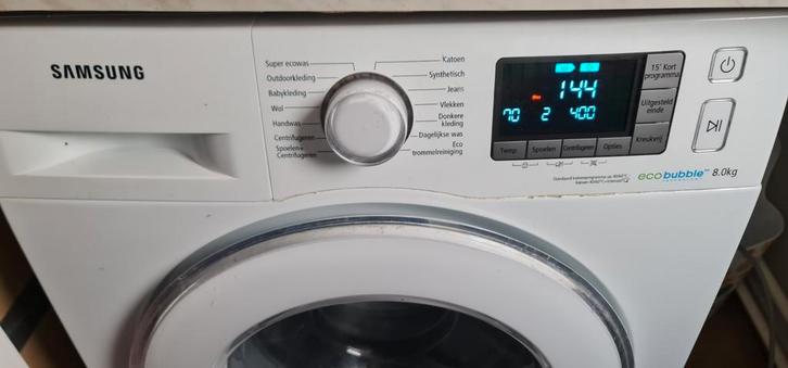 Samsung Eco Bubble - met probleem, Witgoed en Apparatuur, Wasmachines, Gebruikt, Voorlader, 8 tot 10 kg, Minder dan 85 cm, 1200 tot 1600 toeren
