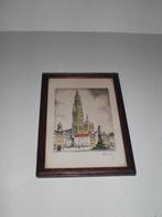 Gesigneerd schilderijtje de Meir Antwerpen van voor 1949, Antiek en Kunst, Kunst | Schilderijen | Klassiek, Ophalen of Verzenden
