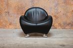 ZGANieuw zwarte leren Leolux Papageno design fauteuil