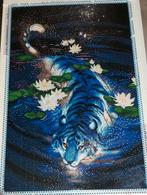 Decoratie schilderij tijger met lotus bloemen Star Maker, Verzenden