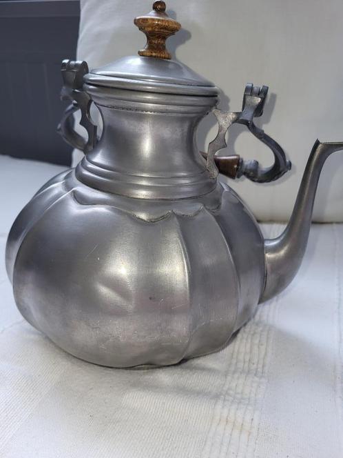 Antieken Theepot Tin, Antiek en Kunst, Antiek | Tin, Ophalen of Verzenden