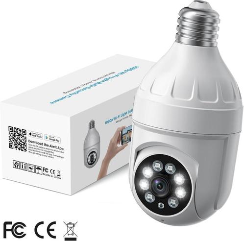 Aiwit 1080p Gloeilamp Draadloze Beveiligingscamera,Zwart, Audio, Tv en Foto, Videobewaking, Nieuw, Buitencamera, Ophalen of Verzenden