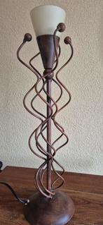 Edilson Pierre Tafelamp Metaal/Glas, Gebruikt, Ophalen of Verzenden, Glas, Minder dan 100 cm