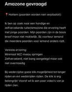 Ervaren amazone M/Z springen gevraagd, Diensten en Vakmensen, Dieren | Paarden | Verzorging, Oppas en Les