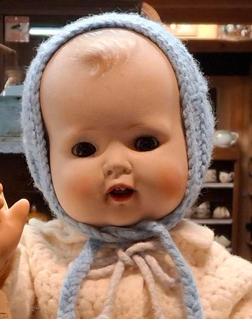 Antieke babypop, pop 55 cm, 102/4 Composiet. beschikbaar voor biedingen