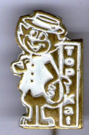 Top-Kat wit op koper stripfiguur speldje ( S_223 ) beschikbaar voor biedingen