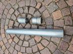 Reststuk + 2 verbindingsstukken voor zinken regenpijp 80 mm, Doe-het-zelf en Verbouw, Buizen en Afvoer, Ophalen, Zo goed als nieuw