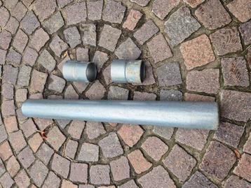 Reststuk + 2 verbindingsstukken voor zinken regenpijp 80 mm  beschikbaar voor biedingen