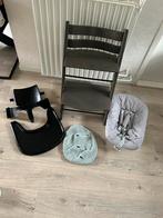 Stokke tripp trapp stoel hazy grey compleet, Kinderen en Baby's, Kinderstoelen, Ophalen, Zo goed als nieuw, Meegroeistoel